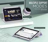 MoKo Rotating Case for iPad Mini 6 with Pencil Holder (6th Generation 8.3 inch 2021), Soft TPU 360 Rotatable Transparent Back Shell Smart Cover for iPad Mini 6 2021, Auto Wake/Sleep,Taro Purple