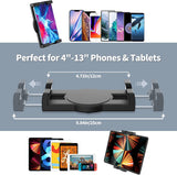 MoKo Car Headrest Mount, Car Back Seat Phone Tablet Holder丨Double Shaft Stable & Movable Tablet Stand for Cell Phone Tablet(4"- 13"), Fit with iphone13, ipad 9, iPad Mini 6 Galaxy, Switch, Black