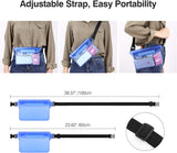 MoKo Waterproof Waist Bag Pouch [2 Pack], Waterproof Fanny Pack with Adjustable Strap, Lightweight Waist Pack Dry Bag for Boating, Swimming, Kayaking, Fishing, Hiking, Beach, Pool for Men Women
