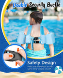MoKo Swim Vest Arm Bands for Kids, Swimming Arm Floaties with Whistle Inflatable Floater Tube Water Wings with Shoulder Harness Sea Pool Water Supply Children Swim Training Equipment