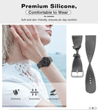 MoKo Band Compatible with Samsung Galaxy Watch 3 45MM/Galaxy Watch 46MM/Gear S3 Classic/Frontier/Huawei Watch 3 Pro, 22mm Silicone Adjustable Replacement Strap, Dark Gray