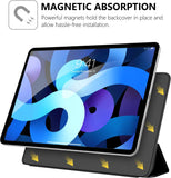 MoKo Magnetic Case for iPad Air 5th/4th Generation 10.9 Inch 2022/2020, Auto Wake/Sleep, Support 2nd Pencil Charging, Magnetic Back Shell Protective Smart Stand Cover for iPad Air 4 Case,Black