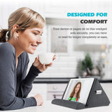 MoKo Tablet Pillow Stand, Pillow Lap Holder for iPad Tablet up to 11" for Xmas Gift, eReaders, Fit iPad 9 10.2", iPad Mini 6 8.3", iPad Pro 11/10.5/9.7, Air 4 Mini 5, Galaxy Tab S6/S7, Space Gray