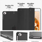 MoKo Case Fit iPad Mini 5 2019 (5th Generation 7.9-inch) iPad Mini 4, Slim Smart Shell Stand Folio Protective Cover with Soft TPU Translucent Frosted Back, Auto Wake/Sleep - Black