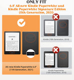 MoKo Case for 6.8" Kindle Paperwhite (11th Generation-2021) and Kindle Paperwhite Signature Edition, Slim PU Shell Cover Case with Auto-Wake/Sleep for Kindle Paperwhite 2021 E-Reader, Colorful Leaf