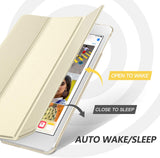 MoKo Case Fit New iPad Mini 5 2019/Mini 4 2015 (5th/4th Generation 7.9 inch), Slim Lightweight Smart Shell Stand Cover with Translucent Frosted Back Protector, with Auto Wake/Sleep,Gold