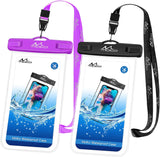 MoKo Waterproof Phone Pouch [2 Pack], Underwater Phone Case Dry Bag with Lanyard Compatible with iPhone 13/13 Pro Max/iPhone 12/12 Pro Max/11 Pro Max, X/Xr/Xs Max, 8/7, Samsung S21/S10/S9, Note 10/9/8