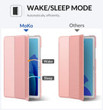 MoKo Case Fits Samsung Galaxy Tab A7 10.4 Inch (SM-T500 / T505 / T507), Lightweight Stand Smart Case Hard Shell Cover for Samsung Tab A7 Tablet 2020 – Rose Gold
