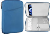 MoKo 8-9 Inch Tablet Sleeve, Fits iPad Mini 6 5/4/3/2/1, Galaxy Tab A7 Lite 8.7/Tab A 8.0/Tab A 8.4, Tab 8.0,Protective Bag Carrying Case with Slanted Pocket, Misty Blue