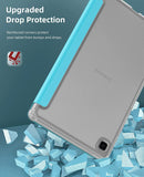 MoKo Case Fits Samsung Galaxy Tab A7 Lite 8.7 Inch SM-T225/T220/T227, Slim Lightweight Smart Case Trifold Stand Case with Soft TPU Translucent Frosted Back Shell for Galaxy Tab A7 Lite – Peacock Blue