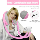 MoKo Neck Phone Holder, Lazy Gooseneck Phone Pillow Holder Bracket,360°Rotation Universal Mobile Phone Tablet Stand for 4"-11" Devices, fits iPhone 12/12 Pro Max, Galaxy S21,iPad Air/Pro 11, Pink