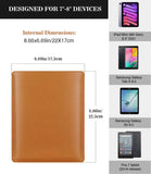 MoKo 7-8 Inch Tablet Sleeve, PU Leather Briefcase Slim Stylish Case Pouch Fit with iPad Mini (6th Gen) 8.3" 2021, iPad Mini 5/4/3/2/1, Galaxy Tab S2 8.0, Tab A 8.0, ZenPad Z8s 7.9, Brown