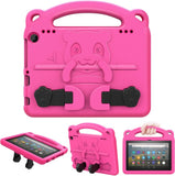 MoKo Case Fits Kindle Fire HD 8 & 8 Plus Tablet (10th Generation, 2020 Release), Shockproof Heavy Duty EVA Kids-Friendly Cover with Hand-Grip Convertible Stand - Purple