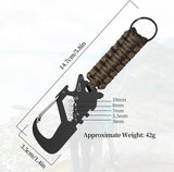 MoKo Paracord Keychain with Carabiner, 2-Pack Paracord Lanyard Clips for Keys, Outdoor Survival Tool for Camping Hiking