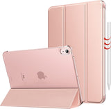 MoKo Case for iPad Air 5th Generation 2022/ iPad Air 4th Generation 2020 10.9 Inch, Trifold Stand Cover with Hard PC Back, Support Touch ID, iPad 2nd Pencil Charging, Auto Wake/Sleep, Notebook Black