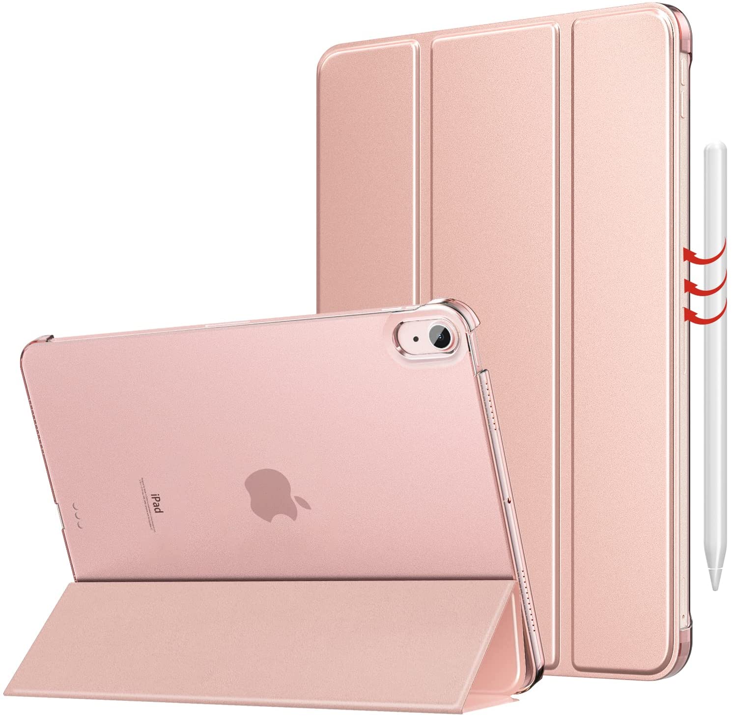 Cover per iPad Air 5 Generazione 2022/iPad Air 4 Gen. 2020 10.9, Custodia Traslucida Opaca Posteriore Antiurto con Supporto Girevole a 360°, Tracolla da Mano/Tracolla,Midnight Green Cover per iPad Air 5 Generazione 2022/iPad Air 4 Gen. 2020 10.9, Custodia Traslucida Opaca Posteriore Antiurto con Supporto Girevole a 360°, Tracolla da Mano/Tracolla,Midnight Green