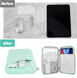 MoKo 9-11 Inch Tablet Sleeve Case, Fits iPad air 5 10.9" 2022, iPad Pro 11 2021-2018, iPad 10.2 2021-2019, iPad Air 4 10.9, Tab S8/A7, Protective Bag Carrying Case with Pocket, Mint Green