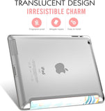 MoKo Case Fit iPad 2/3/4 - Ultra Lightweight Slim Smart Shell Stand Cover with Translucent Frosted Back Protector Fit iPad 2/The New iPad 3 (3rd Gen)/iPad 4, Christmas Deer (with Auto Wake/Sleep)