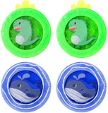 MoKo Hot Cold Ice Packs Therapies for Injuries [4 Pack], Reusable Ice Pack & Warm Compress for Kids, Fun Cartoon Animal Gel Wrap for Children Boo-Boos, Fever, Pain Relief - Whale & Dinosaur