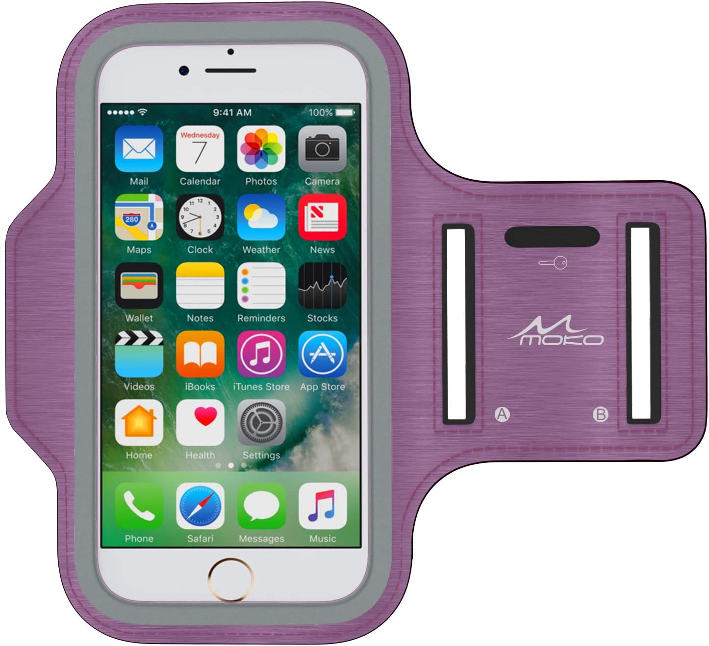 MoKo Phone Armband, Water Resistant Running Armband with Key