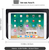 MoKo 12.9 Inch Tablet Sleeve Case, Protective PU Leather Bag Fit Tab S8+ 12.4"/Ultra 14.6", iPad Pro 12.9 3rd/4th Gen 2018-2020, iPad Pro 12.9 2021-2018, with Built-in Card Slot Document Pocket，Black