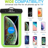 MoKo Waterproof Phone Pouch Holder, Underwater Cellphone Case Dry Bag with Lanyard Armband Compatible with iPhone 13/13 Pro Max/iPhone 12/12 Pro Max/11 Pro Max, Xr/Xs Max/SE 3, Samsung S21/S20/S10/S9