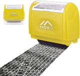 MoKo Identity Theft Protection Stamp Roller, Refillable Self Inking Wide Roller Security Stamp, Private & Confidential Stamp Roller for Personal Information Blackout, Large Size, Red