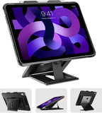 MoKo Case Fit New iPad Air 5th Generation 2022/4th Generation 2020 with Pencil Holder, Multi-Angle Viewing Stand Shockproof Protective Cover, Support Apple Pencil 2 Attach, Touch ID Available, Black