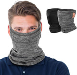 MoKo Neck Gaiter Face Mask Men Women, Bandana with Filter Pocket Balaclava with Ear Loops UV Sun Protection for Outdoor