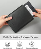 MoKo Sleeve Bag Fits with Kindle Voyage, Kindle Paperwhite 11th Gen 2021, All-New Kindle 2019, Ultra Slim Anti-Scratch PU Leather Case Cover Soft Felt Lining Protective Insert Carrying Pouch, Black