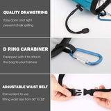 MoKo Chalk Bag, Drawstring Rock Climbing Chalk Bag Bouldering Chalk Bag Bucket with Adjustable Belt & Zippered Pockets and Carabiner for Rock Climbing Weight Lifting Gymnastics Crossfit