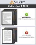 MoKo Folio Case for Kobo Libra 2 E-Reader 7 inch 2021 Released, Origami Standing Shell Cover Case with Multi Angle Magnetic PC Back Cover for Kobo Libra 2 E-Reader 7 inch 2021 Released, Indigo