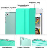 MoKo Case Fit New iPad Mini 5 2019/Mini 4 2015 (5th/4th Generation 7.9 inch), Slim Lightweight Smart Shell Stand Cover with Translucent Frosted Back Protector, with Auto Wake/Sleep,Mint Green