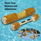 MoKo Inflatable Swimming Pool Float [2 Pack] Fun Float Canoe Ride On Pool & Beach Toy, Raft Floating Lounger Seat Boat Floating Row Toys with Paddles for Kids & Adults Max Weight 143lbs - Wood Grain