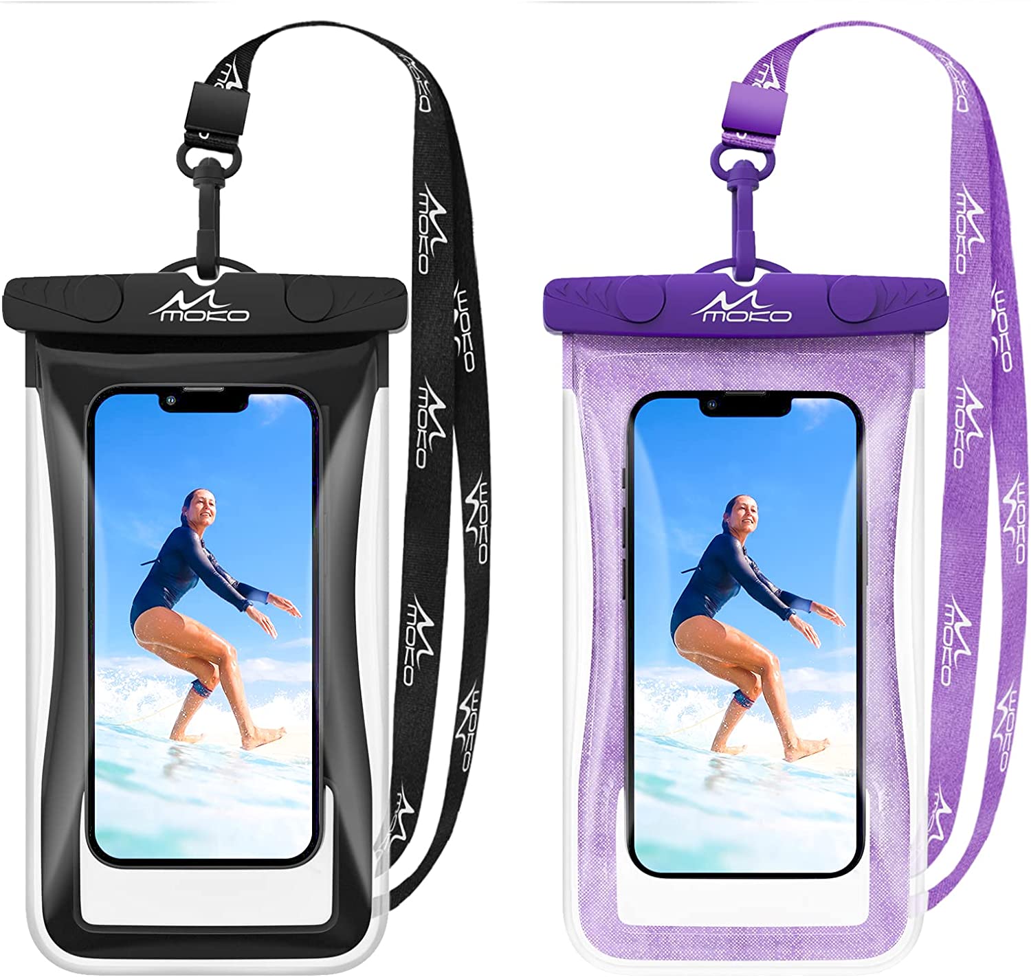 MoKo Floating Waterproof Phone Case Holder Pack, IPX8 Phone