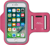 MoKo Phone Armband, Water Resistant Running Armband with Key Holder Adjustable Band Compatible with iPhone 11, 11 Pro Max, Xs Max, Xr, 8 Plus, 7 Plus, 6s Plus, 6 Plus for Walking Fitness, Light Blue