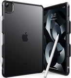 MoKo Case for iPad Air 5th/4th Gen. 10.9 Inch 2022/2020/Pro 11 2021/2020/2018 with Pencil Holder, Hard PC Clear Back Cover, TPU Air-Pillow Edge Bumper Shockproof, Support Apple Pencil 2 Charging,Black