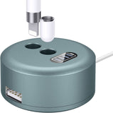 MoKo Aluminium Alloy Charging Stand Compatible with Apple Pencil Charger 1st Generation, iPad Pencil Charger Charging Station Stand, Apple Pen Charger Holder with LED Screen USB Port - Sky Blue