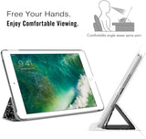 MoKo Case Fit 2018/2017 iPad 9.7 5th / 6th Generation - Slim Lightweight Smart Shell Stand Cover with Translucent Frosted Back Protector Fit Apple iPad 9.7 2018/2017, Notebook Black(Auto Wake/Sleep)
