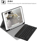 MoKo Keyboard Case for iPad 9.7 2018 with Pencil Holder - Wireless Keyboard Cover Case for All-New iPad 9.7 Inch 2018 Released Tablet (A1893 / A1954), Black