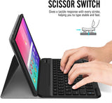 MoKo Keyboard Case for Samsung Galaxy Tab A 10.1 2019, Premium PU Leather Stand Cover with Removable Wireless Keyboard for Galaxy Tab A 10.1 Inch SM-T510/SM-T515 2019 Release Tablet - Black