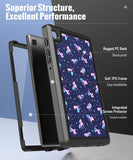 MoKo Case Fit Samsung Galaxy Tab A7 Lite 8.7-Inch 2021 (SM-T225/T220/T227), Shockproof Full Body Rugged Stand Back Cover Built-in Screen Protector Fit Galaxy Tab A7 Lite 8.7" 2021, Iridescence unicorn