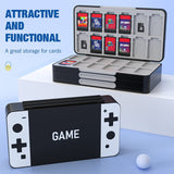 MoKo 72 Game Card Case Compatible with Nintendo Switch OLED 2021/Switch/Switch Lite, Switch Games Holder Case for 72 Switch Game Card & 24 SD Card, Slim & Portable Game Card Storage Box, Black&White