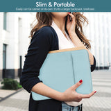 MoKo 9-11 Inch Tablet Sleeve Bag Carrying Case Fit iPad Pro 11 2021-2018, iPad 9/8/7th Gen 10.2, iPad Air 4 10.9/Air 3 10.5, iPad 9.7, Tab S8/S7/A7 Lite/Tab A 10.1 Lite Fit Smart Keyboard, Misty Blue