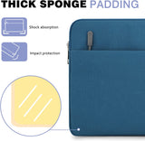 MoKo Tablet Sleeve Case Fits Tab S8+ 12.4", Surface Pro X/Pro LTE 12.3 Inch, Surface Laptop Go 12.4", Zipper Polyester Bag with Pocket, Fit Surface Pro Type Cover and Pen, Peacock Blue