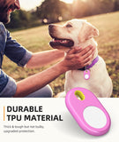 MoKo Ring Case for AirTag 2021, 2-Pack TPU Shockproof AirTag Case with Carabiner, Safety Anti-Lost and Scratch-Resistant Cover Case for AirTag Tracker on Pet Collar, Car Keys, Bags, Pink & Orange