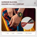 MoKo Watch Strap Compatible with Huawei Watch GT3 46mm/GT2/GT2 Pro/GT 2e/Samsung Galaxy Watch 46mm/Gear S3, 22mm Soft Silicone Replacement Sport Band Wristband, Red/Black