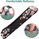MoKo Keyboard Wrist Rest Pad and Mouse Pad Wrist Support Set, Ergonomic Raised Memory Foam Cushion, Non Slip Rubber Base [Pain Relief] for Office, Computer, Laptop, Typist, Gamer - Luxuriant Flowers