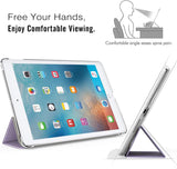 MoKo Case Fit Apple iPad Pro 9.7 Inch 2016 Release Tablet (A1673/A1674/A1675) - Slim Lightweight Smart Shell Stand Cover with Translucent Frosted Back Protector, Taro Purple (with Auto Wake/Sleep)