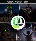 MoKo 2-Pack LED Bracelet Armband Rechargeable with 3 Light Modes, High Visibility Wrist Arm Ankle Light Up Bands for Running Night Walking Reflector Gear with Reflective Slap Bands